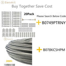 1X(Stainless Steel Protector Sleeves For 1/8 Inch Cable Railing , Wood Post