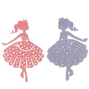 2pcs Metal Cutting Dies Dressing Girl DIY Scrapbook Embossing Stencil Craft
