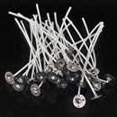 50pc 20cm Candle Wicks Cotton Core Pre Waxed With Sustainers For Candle Making