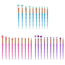 10Pcs Diamond Handle Makeup Brushes Set Crystal Spiral Handle Foundation Bl P5P3
