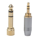 6.35mm Male to 3.5mm Female Plug Connector with 3.5mm Screw Jack Adapter
