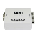 1080P Mini Digital VGA to RCA AV TV CVBS Converter with audio for PC laptop â„–[