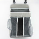 Baby Crib Hanging Bags Portable Bedside Organizer Storage Bag Box (Grey) A