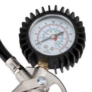 Lock On Chuck Flexible Hose Tire Inflator with Air Pressure Gauge Pistol A