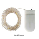 10 LED Copper Wire String Light Christmas Flexible Fairy Lamp (White Light) A