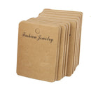 100pcs Kraft Paper Earring Jewelry Display Hanging Cards 6.8cm x 5cm