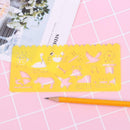 4pcs Cute Hollow Drawing Template Rulers Student Sketchpad Drafting Tools