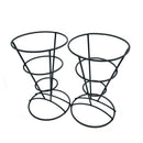 2-Piece French Fry Stand Cone Basket Holder For Fries Fish And Chips And Ap