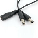 DC 1 Female to 2 Male Power Split Splitter Cable 5.4*2.7mm for CCTV CameraB Hn