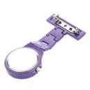 Purple Quartz Movement Nurse Brooch Fob Tunic Pocket Pendant Watch