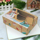 12 Christmas Candy Cookie Boxes Bakery Gift Boxes Cupcake Muffin Cake BoxesB Hn