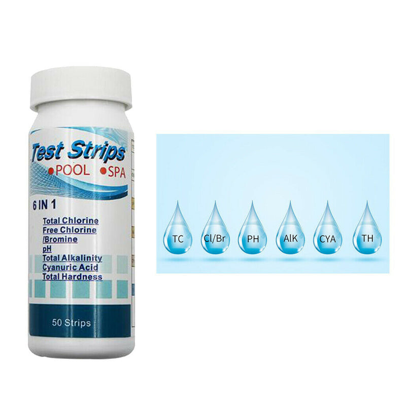 Pool Chlorine Automatic Dispenser 5" w/ 50pcs Chlorine Tablets&Test Strips