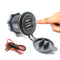 Car Motorcycle 4.8A Dual USB Charger Socket with Touch Switch+Power Cord