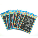 10 Pcs Stick Paper Scratch Painting Craft Drawing Art Colorful Kids Magic