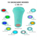 Silicone Facial Cleansing Brush - Electric Sonic Face Scrubber Massager Wit