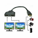 1080P HDMI Port Male to 2 Female 1 In 2 Out Splitter Cable Adapter Converte