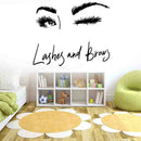 Eye Lashes Extensions Beauty Salon Wall Decor Eyebrows Make Up Wall Stic OZ FT