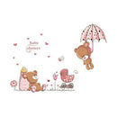 lovely cute bear wall stickers children room home decor baby shower adhesiv