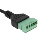 1 Pc USB 2.0 Female to 5 Pin Screw with Shield Terminal Plug Adapters