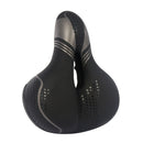 Hollowed Design Bicycle Saddle PU Leather Shock Absorption Thickened Base