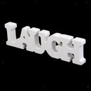 1-10 Wooden Table Numbers with Holder Base & 6 Pieces White Wooden Sign for