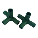 2pcs Green Plastic 16mm Greenhouse Pipe Fittings PVC Building Fittings 4L