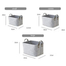 3Pcs/Set Felt Storage Basket Bins With Handle Baby Clothes Toys Organizer F
