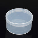 5pcs Round Clear Plastic Storage Box Collection Container Case Part Box    FT