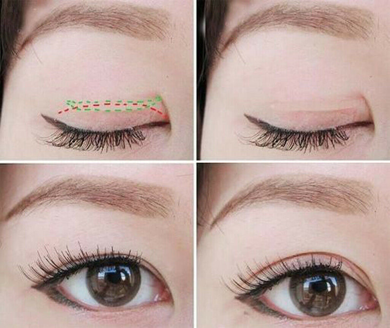 Waterproof Double Eyelid Strips Breathable Eye Lift Tapes Stickers Brown