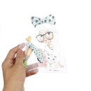 Cute Girl Patches Transfer Iron On Parches DIY Washable Stickers Clothes DecorJR