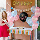 Boy Or Girl Balloon Gender Reveal Baby Shower Confetti Black Latex Ballon Pa Hn