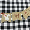 Merry Christmas Letters Banners Linen Hanging Flags Xmas Bunting Garland