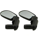 2pcs Adjustable MTB Bike Bicycle Cycling Rearview Mirror Glass Mini(Black)