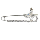 2pcs Hot Safety Pin Brooch Crystal For Womens Scarves Corsage Sweater Collar