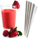8Pcs Stainless Steel Drinking Straw Reusable Straight Straws + 2 Cleaner Br K2X1