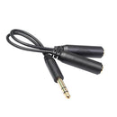 6.35 "1/4" Male Plug To Dual Female Splitter Y Audio