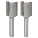 2pcs Straight Carving Wood Engraving Milling Cutter 1/4inch Shank Router Bit for