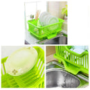 Kitchen Sink Dish Plate Utensil Drainer Drying Rack Holder Basket Organizer