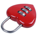 Heart Shaped Luggage Resettable Combination Padlock D6X1