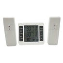 Wireless Digital Alarm Refrigerator Thermometer Temperature Meter w/ 2pcs Sensor