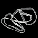 100 x Looking Hair elastics Deely Rubbers' White Transparent 2mm