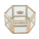 Glass Jewelry Make-up Organizer Box Geometric Terrarium Plants Holder