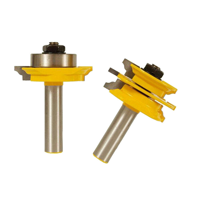2 Piece 1/2in Shank Rail & Stile Router Bit Door Woodworking Ogee Cutter Tool