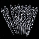 Clear Icicle Christmas Ornaments - Set of 20 Shatterproof Icicles for Christmas