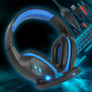 LED Gaming Wired Headphone 3.5mm Over-Ear Earphone Stereo Bass Headset W/ Mic bs