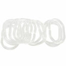 12Pcs Plastic Bathroom Shower Curtain Hooks Rings - Clear S1K5