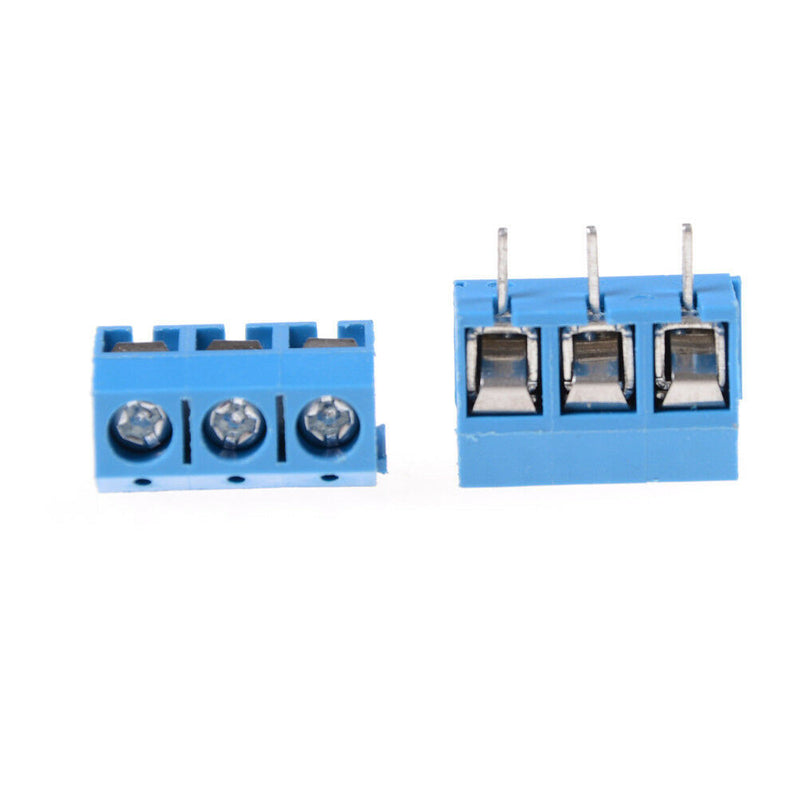 10X KF301-3P Pitch 5.0mm Straight Pin PCB 3Pin Screw Terminal Block Connector JR