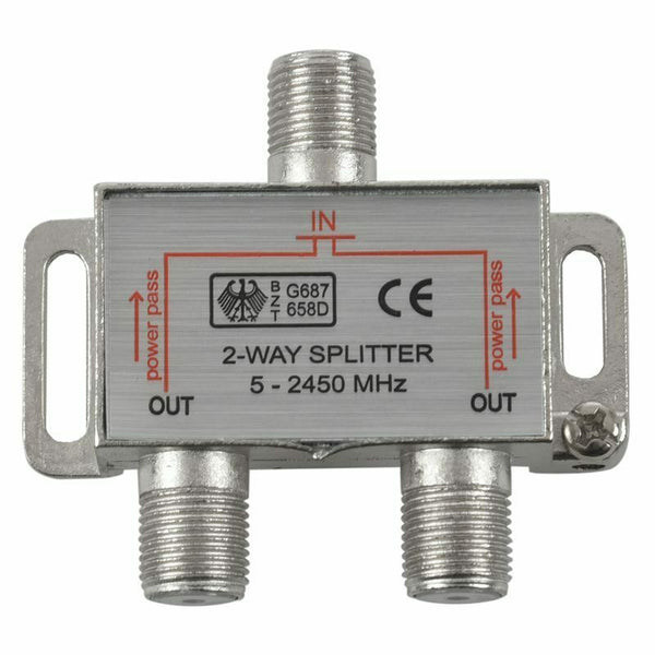Sat-Verteiler, Y-Splitter, Antennenverteiler, Koax, TV 2-way Spliter, #635 S9H1