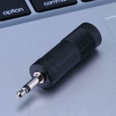 2pcs Single Channel Guitar Bass Stereo Audio Adapter 6.5 Plug to 3.5 Jack