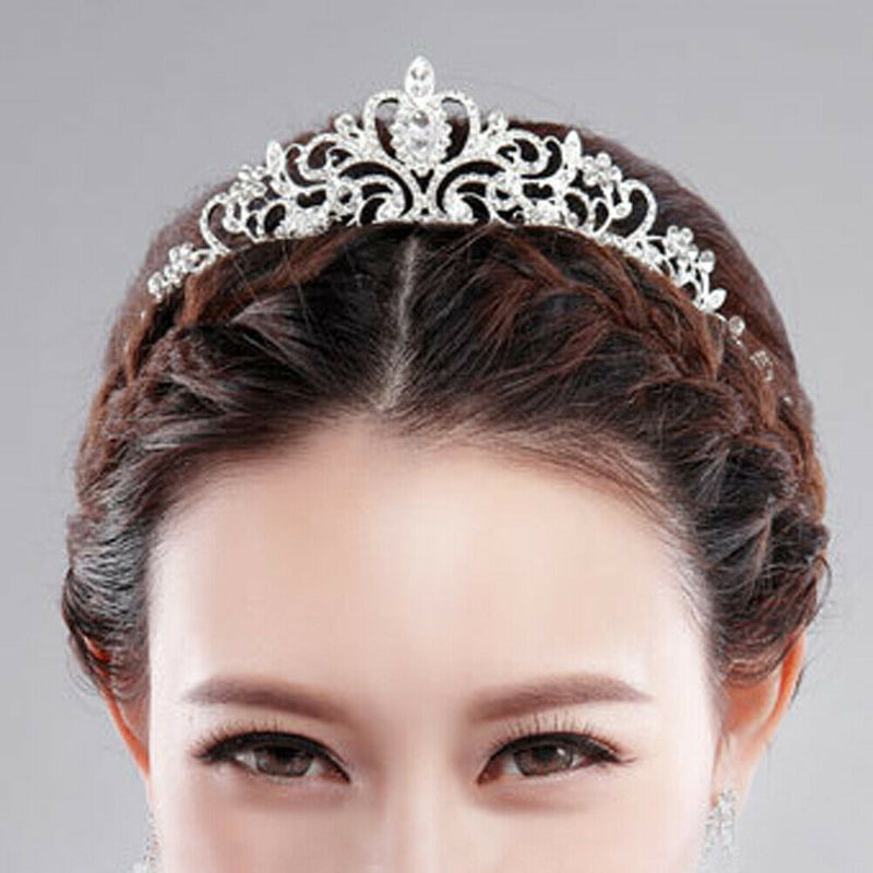 Elegant Luxurious Diamante Rhinestone Crown Wedding Party Bride Gift New